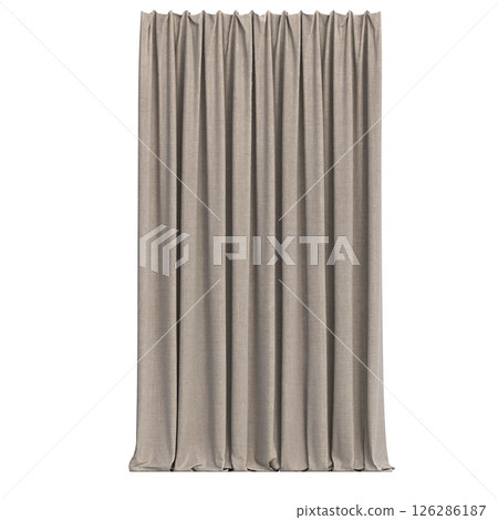 curtain isolated on a transparent background, interior decorations, 3D illustration, cg render curtain isolated on a transparent background, interior decorations, 3D illustration, cg render 126286187