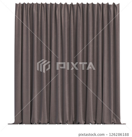 curtain isolated on a transparent background, interior decorations, 3D illustration, cg render curtain isolated on a transparent background, interior decorations, 3D illustration, cg render 126286188