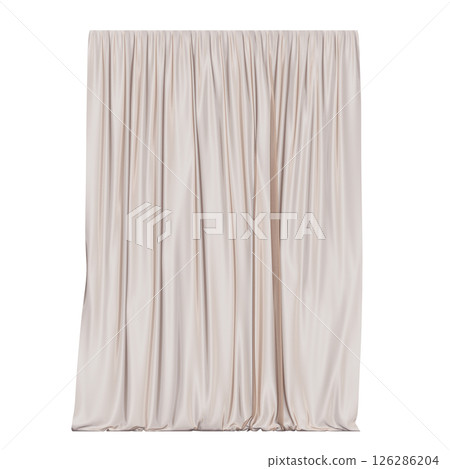 curtain isolated on a transparent background, interior decorations, 3D illustration, cg render curtain isolated on a transparent background, interior decorations, 3D illustration, cg render 126286204