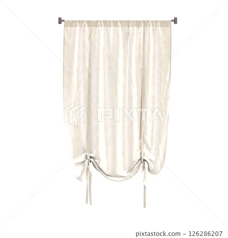 curtain isolated on a transparent background, interior decorations, 3D illustration, cg render curtain isolated on a transparent background, interior decorations, 3D illustration, cg render 126286207