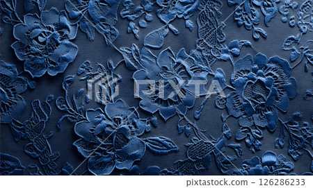 Blue lace texture 126286233