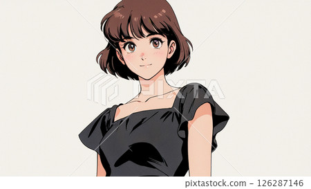 80s and 90s retro cute girls 126287146
