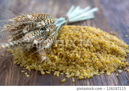 Bulgur Wheat Close-Up. 126287215