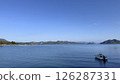 Vast blue sea and blue sky 126287331