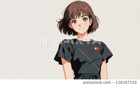 80s and 90s retro cute girls 126287338