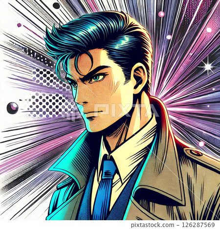 Illustrations of Japanese male office workers! Cool and stylish men in their 20s, 30s, 40s, and 50s! 126287569