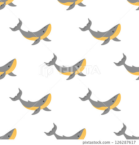 seamless pattern of whale seamless pattern of whale 126287617