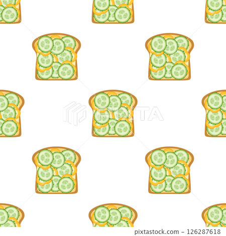 vegan sandwich seamless pattern 126287618