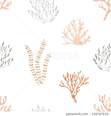 seamless coral pattern 126287619