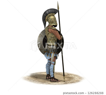 warrior character, 3D rendering, illustration, cg 126288288