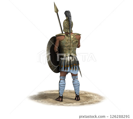 warrior character, 3D rendering, illustration, cg 126288291