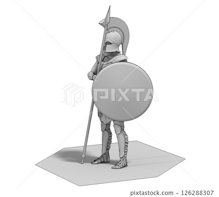 warrior character, 3D rendering, illustration, cg 126288307