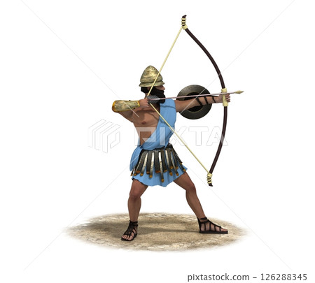 warrior character, 3D rendering, illustration, cg 126288345