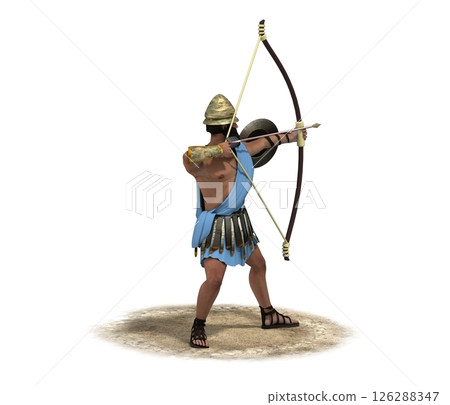 warrior character, 3D rendering, illustration, cg 126288347