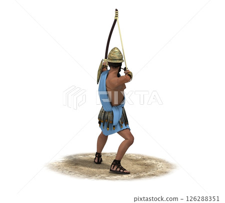 warrior character, 3D rendering, illustration, cg 126288351