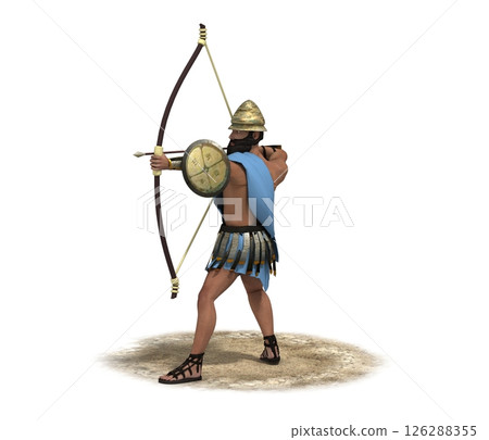warrior character, 3D rendering, illustration, cg 126288355