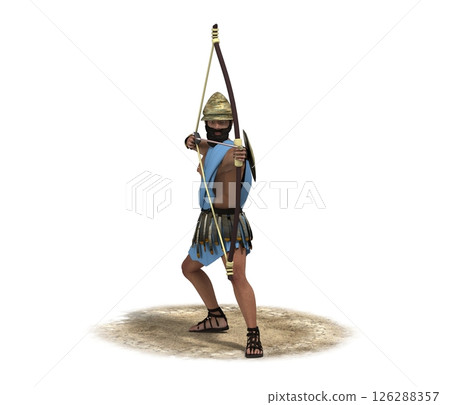 warrior character, 3D rendering, illustration, cg 126288357