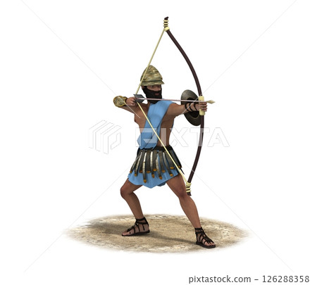warrior character, 3D rendering, illustration, cg 126288358