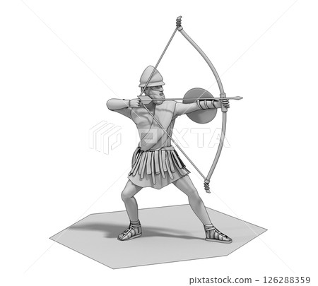 warrior character, 3D rendering, illustration, cg 126288359