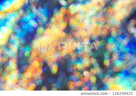 Abstract colorful bokeh background with vibrant and shimmering lights 126288425