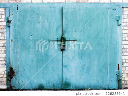 old warehouse door, hangar 126288641