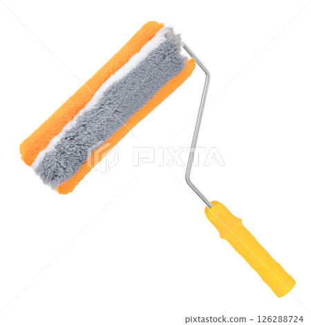 roller for painting walls isolated on white background roller for painting walls isolated on white background 126288724