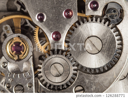 clockwork old mechanical watch, high resolution and detail 126288771