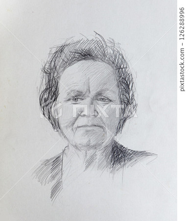 pencil drawing illustration, portrait, sketch 126288996