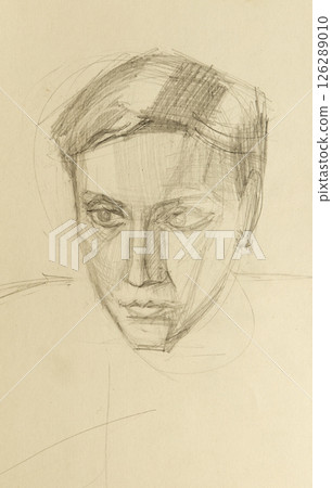 pencil drawing illustration, portrait, sketch pencil drawing illustration, portrait, sketch 126289010