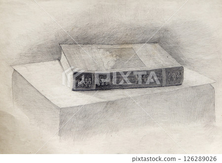 still life, pencil drawing illustration, sketch 126289026