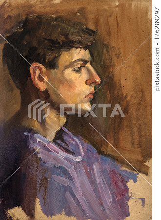 oil painting, portrait, handmade drawing oil painting, portrait, handmade drawing 126289297