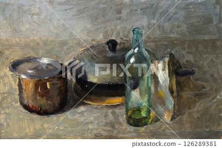 still life, oil painting, handmade drawing still life, oil painting, handmade drawing 126289381