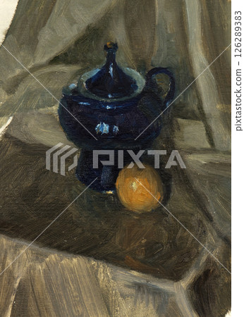 still life, oil painting, handmade drawing still life, oil painting, handmade drawing 126289383