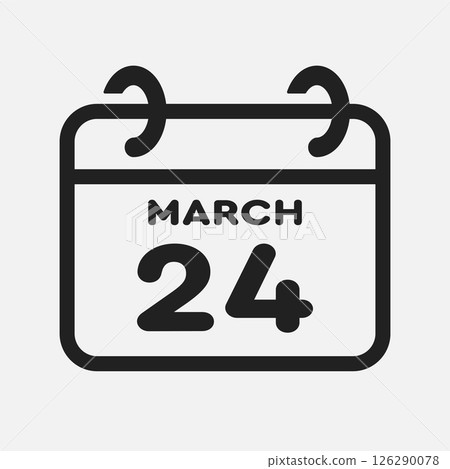 Icon page calendar day - 24 March 126290078