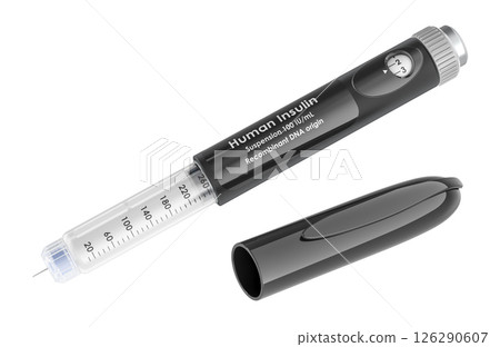 Insulin Pen Injector. 3D rendering 126290607