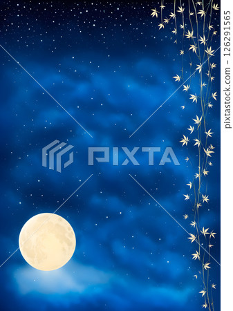 Starry night sky background material 126291565