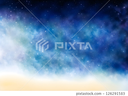 Starry night sky background material 126291583
