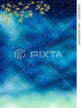 繁星點點的夜空背景素材 126291631