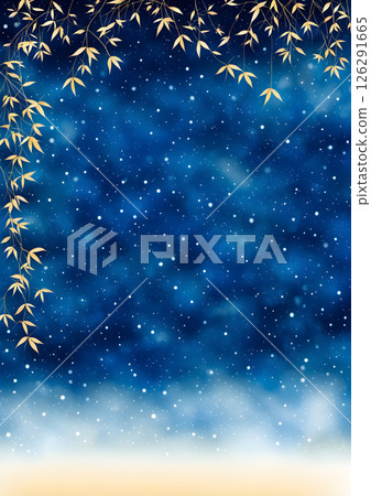 Starry night sky background material 126291665