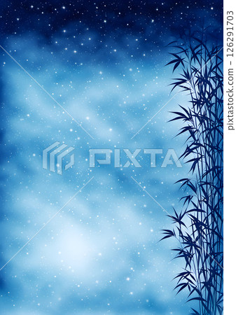 繁星點點的夜空背景素材 126291703