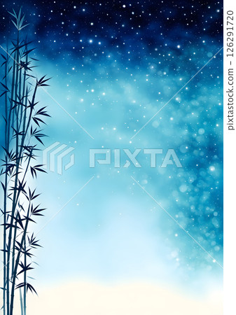Starry night sky background material 126291720