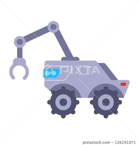 ground lunar rover with claw. research equipment. 126291871