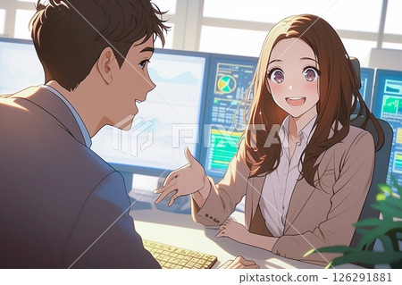 男女商人討論業務表現_圖 3 126291881