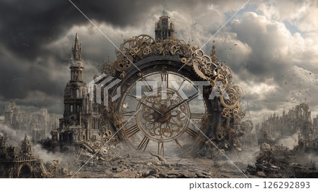 Clockwork apocalyptic landscape 126292893