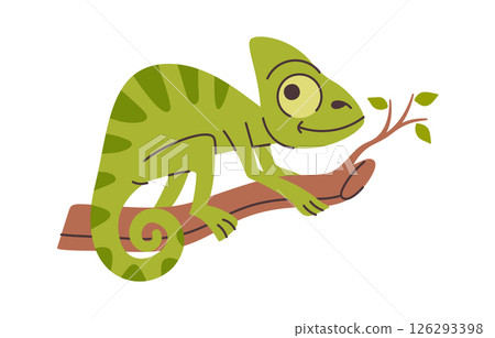 Chameleon iguana hand drawn reptile Chameleon iguana hand drawn reptile 126293398