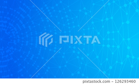 Technology abstract background. Dots connected by lines. Minimalist mesh backdrop. Abstract polygonal radial shape. Plexus circles. 126293460