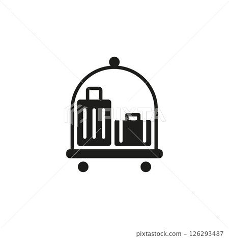 Luggage Cart Icon Luggage Cart Icon 126293487
