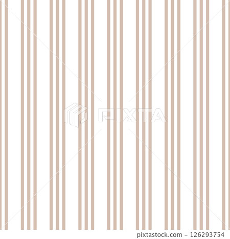 Stripes seamless pattern. Vertical beige and white shirt striped. 126293754
