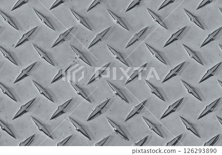 Seamless Metal Diamond Plate Texture Background Seamless Metal Diamond Plate Texture Background 126293890