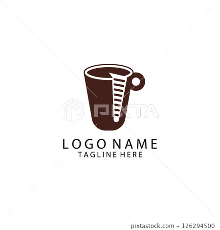 glass cup cake logo design vector 126294500